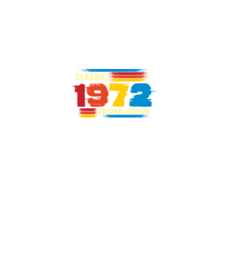 classic, original edition, retro, vintage évszám, születésnapi dátum, 1972 minta fekete pólón