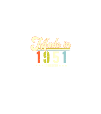 made in 1951, 1st class edition, születésnap, 1951-ben készült minta homokszín pólón