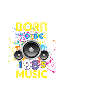 born to be music születésnapi DJ ,1985-ben született minta fekete pólón