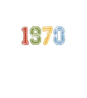 born in 1970 születésnapi felirat minta fekete pólón
