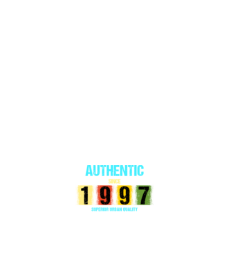 AUTHENTIC SINCE 1997, SUPERIOR URBAN QUALITY, 1997-BEN SZÜLETETT minta fehér pólón