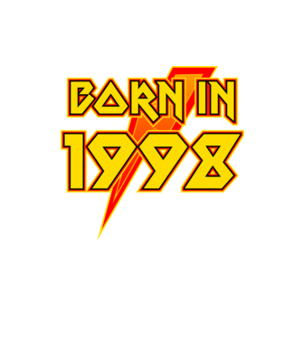 heavy metal born in 1998 minta homokszín pólón