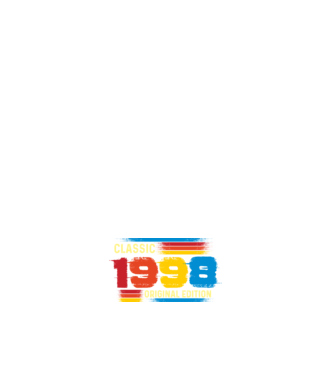 classic, original edition, retro, vintage évszám, születésnapi dátum, 1998 minta sötétkék pólón