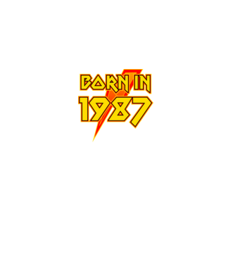 heavy metal born in 1987 minta fekete pólón