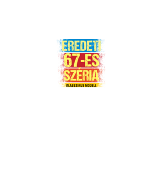 EREDEDI 67-ES SZÉRIA KLASSZKUS MODELL, RETRO SZÜLETÉSNAP minta fekete pólón