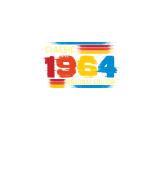 classic, original edition, retro, vintage évszám, születésnapi dátum, 1964 minta fekete pólón