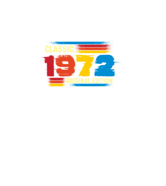 classic, original edition, retro, vintage évszám, születésnapi dátum, 1972 minta fekete pólón