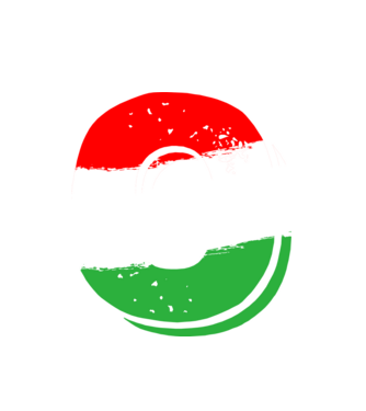 magyar trikolor, piros fehér zöld szám 0 minta fehér pólón