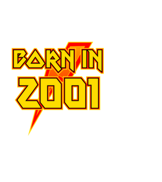 heavy metal born in 2001 minta fekete pólón