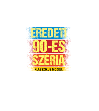 EREDEDI 90-ES SZÉRIA KLASSZKUS MODELL, RETRO SZÜLETÉSNAP minta fekete pólón