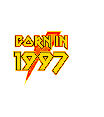 heavy metal born in 1997 minta sötétkék pólón