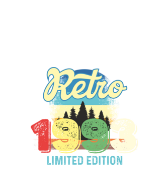 retro évszám, limited edition, 1993-ban születetteknek minta fekete pólón