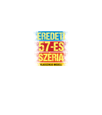 EREDEDI 57-ES SZÉRIA KLASSZKUS MODELL, RETRO SZÜLETÉSNAP minta királykék pólón