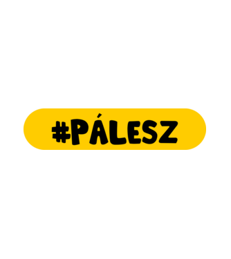 HASHTAG PÁLESZ minta fehér pólón