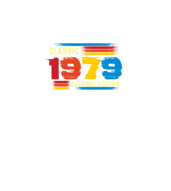 classic, original edition, retro, vintage évszám, születésnapi dátum, 1979 minta fekete pólón