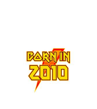 heavy metal born in 2010 minta fekete pólón