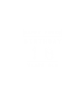 happy fckng birthday 18 years old minta fekete pólón