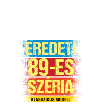 EREDEDI 89-ES SZÉRIA KLASSZKUS MODELL, RETRO SZÜLETÉSNAP minta fekete pólón