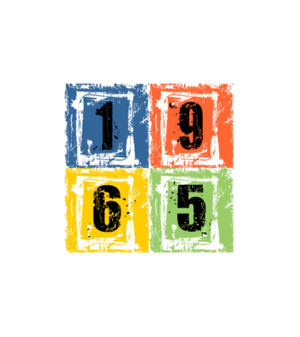 grunge number, szám 1965 minta fehér pólón