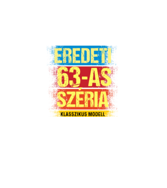 EREDEDI 63-AS SZÉRIA KLASSZKUS MODELL, RETRO SZÜLETÉSNAP minta fekete pólón