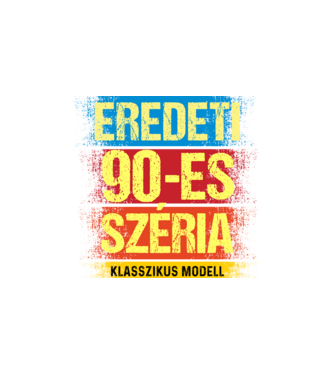 EREDEDI 90-ES SZÉRIA KLASSZKUS MODELL, RETRO SZÜLETÉSNAP minta fehér pólón