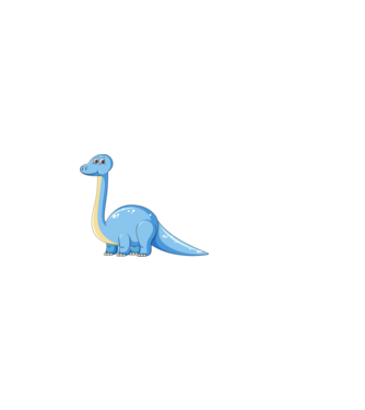 kék dino mesefigura minta világos rózsaszín pólón