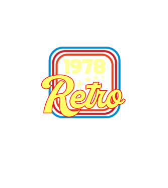 retro születésnapi felirat dátummal 1978 minta fekete pólón