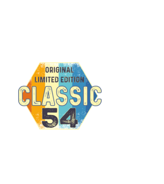 original classic limited edition embléma 54 éves születésnapra minta fekete pólón