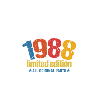 1988 limited edition ,all original parts, retro születésnapi évszám minta fekete pólón