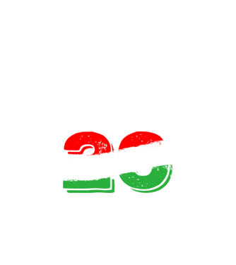 magyar trikolor, piro fehér zöld szám 20 minta fekete pólón
