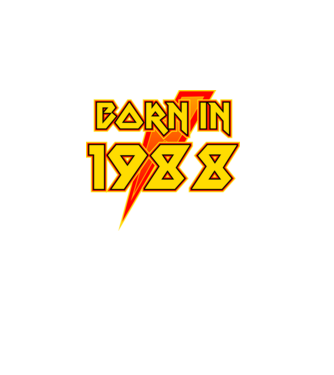 heavy metal born in 1988 minta fekete pólón