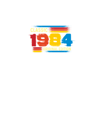 classic, original edition, retro, vintage évszám, születésnapi dátum, 1984 minta fekete pólón