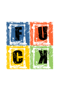 GRUNGE FUCK minta fehér pólón