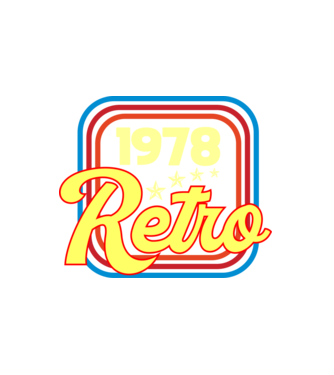 retro születésnapi felirat dátummal 1978 minta fehér pólón