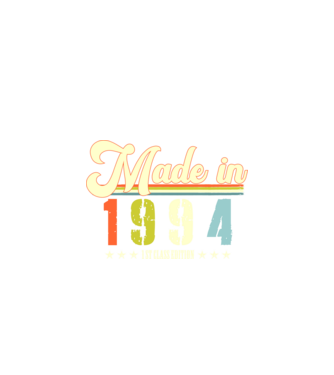 made in 1994, 1st class edition, születésnap, 1994-ben készült minta fekete pólón