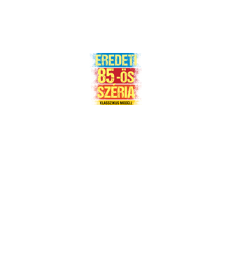 EREDEDI 85-ÖS SZÉRIA KLASSZKUS MODELL, RETRO SZÜLETÉSNAP minta fekete pólón