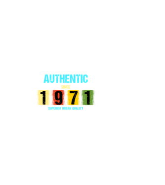 AUTHENTIC SINCE 1971, SUPERIOR URBAN QUALITY, 1971-BEN SZÜLETETT minta sötétkék pólón