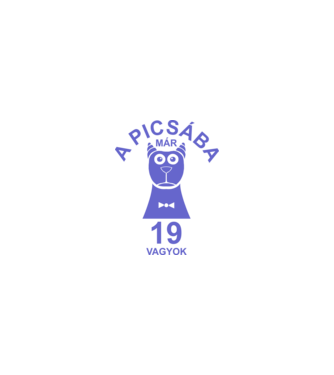 A PICSÁBA már 19 vagyok minta homokszín pólón