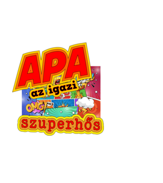 apa az igazi szuperhős minta fehér pólón