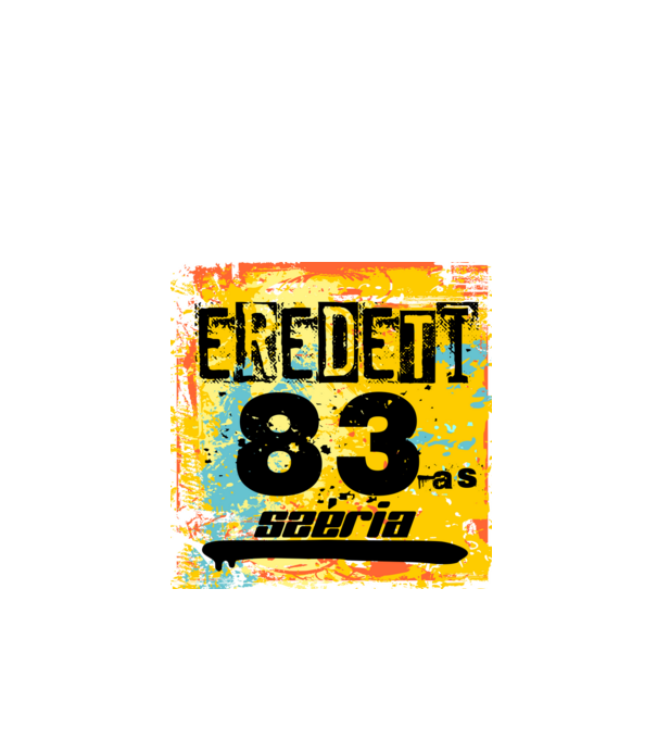 eredeti széria grunge graffiti 83-as, 1983 minta fekete pólón