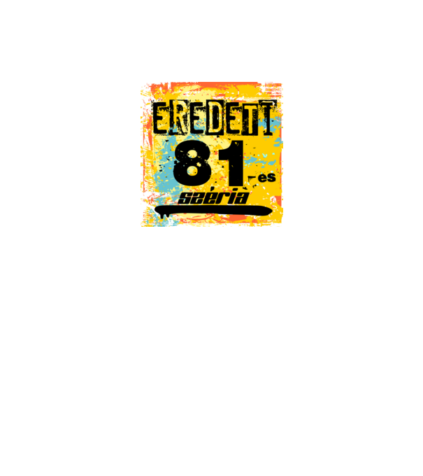 eredeti széria grunge graffiti 81-es. 81 éves minta fekete pólón