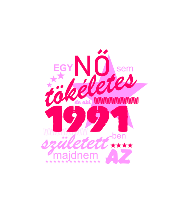 egy nő sem tökéletes 1991 minta homokszín pólón