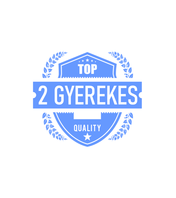TOP QUALITY 2 GYEREKES APUKA minta fehér pólón