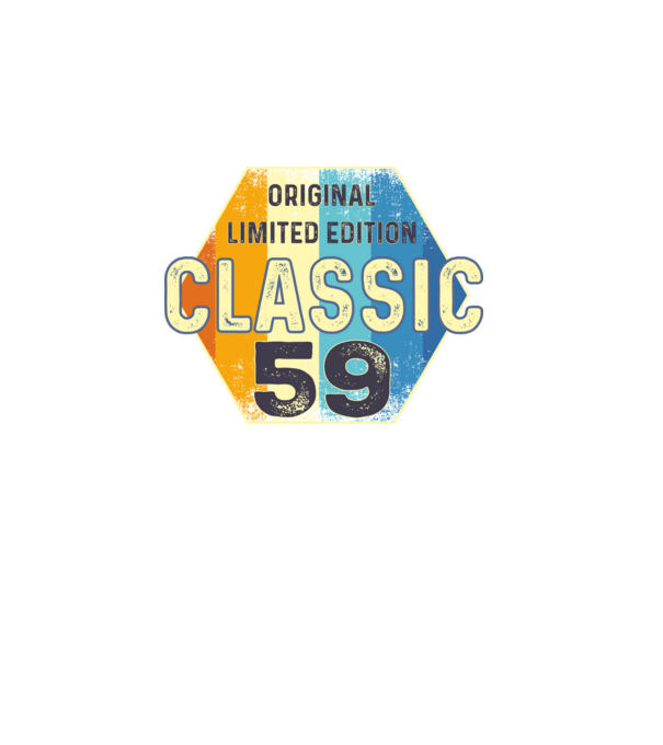 original classic limited edition embléma 59 éves születésnapra minta sötétkék pólón