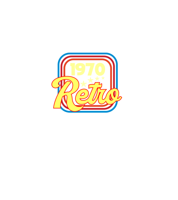 retro születésnapi felirat dátummal 1970 minta fekete pólón