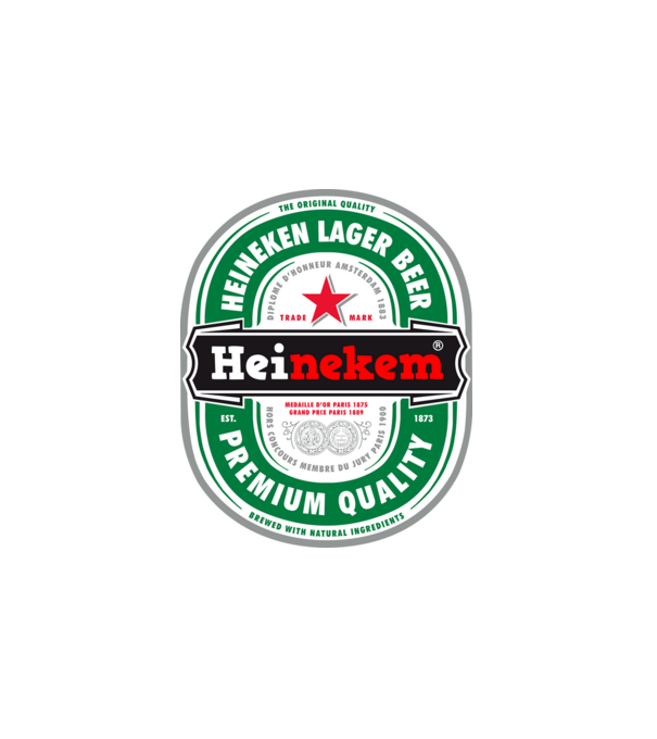 heinekem minta fehér pólón