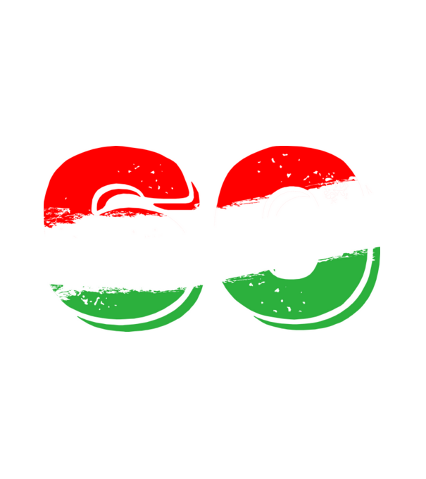 magyar trikolor, piro fehér zöld szám 60 minta fehér pólón