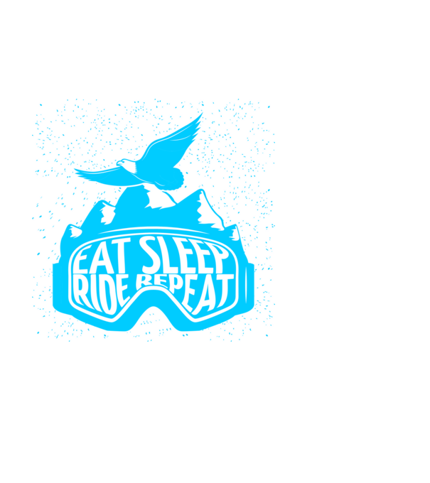 eat sleep ride repeat extrém téli sport minta fehér pólón