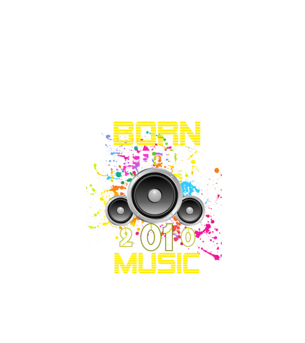 born to be music 2010-ben született, születésnapi póló minta fekete pólón