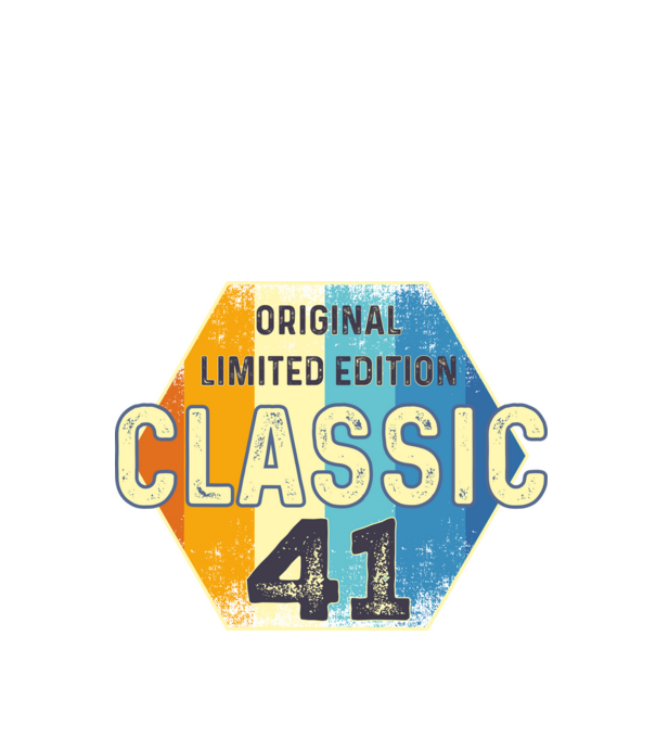 original classic limited edition embléma 41 éves születésnapra minta fekete pólón
